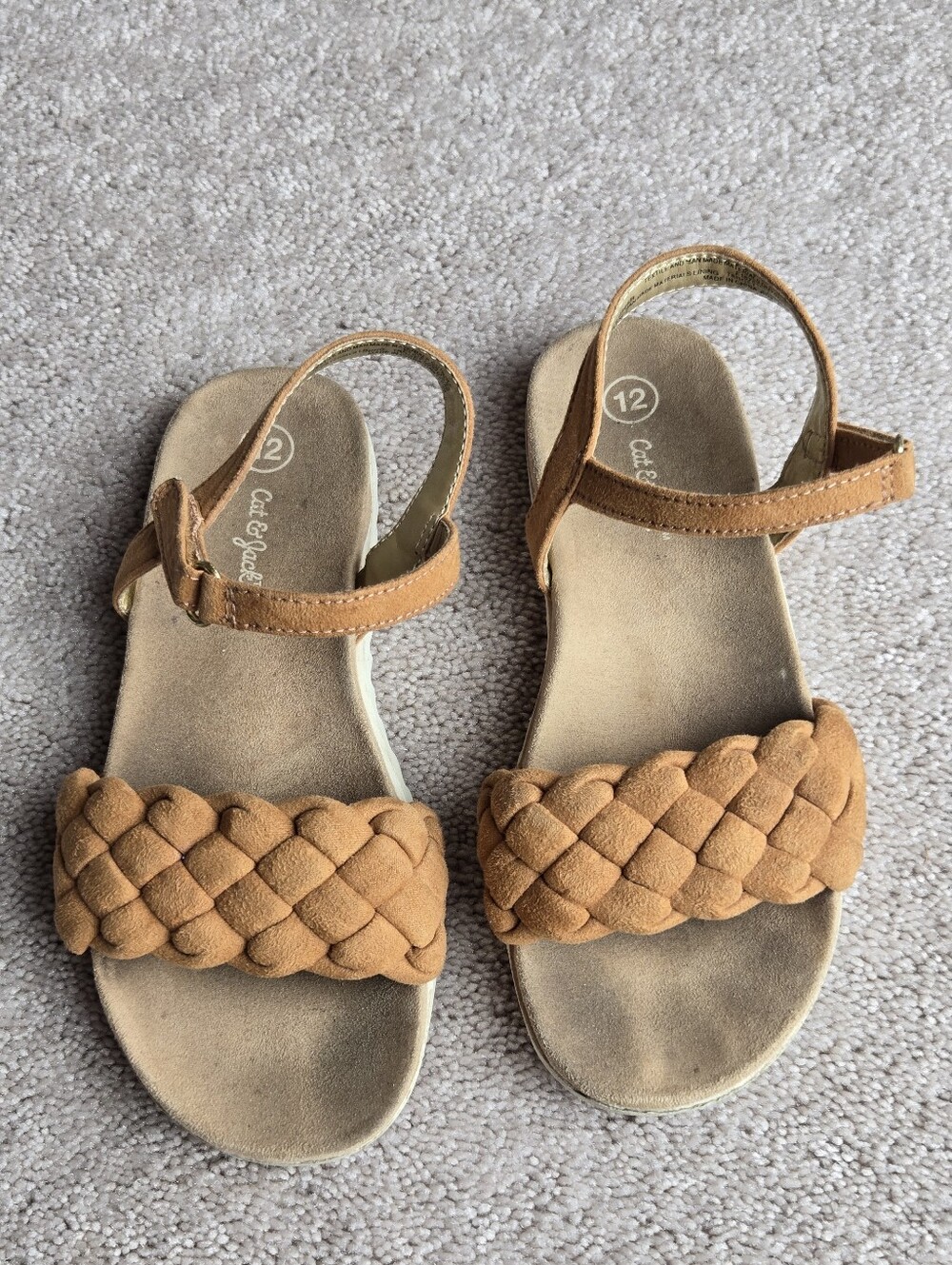 Cat & Jack Toddler Braided Strap Sandals in Tan Brown